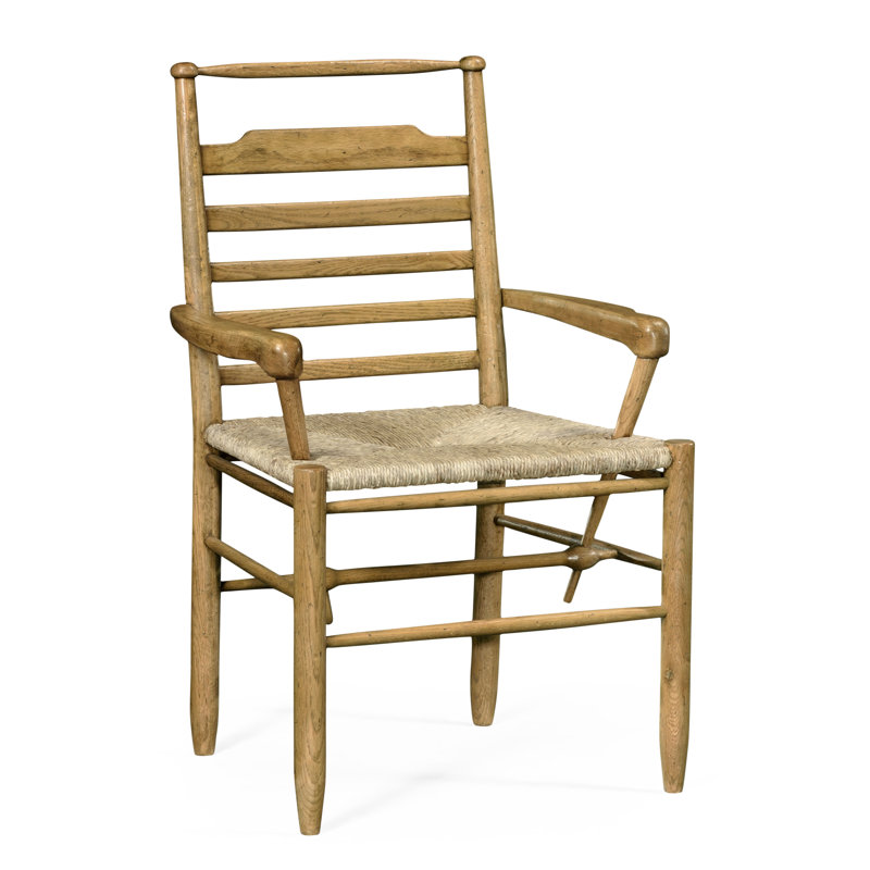 Jonathan Charles Fine Furniture Solid Wood Ladder Back Arm Chair Perigold
